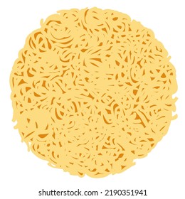 cubo de fideos instantáneos aislado en fondo blanco, cubos de ramen de ilustración o fideo para imágenes prediseñadas, bloque rectangular de fideo instantáneo para comida rápida, 