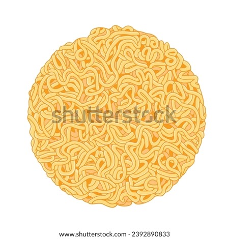 instant noodles cube isolated on white background