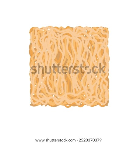 instant noodles cube isolated on white background, illustration ramen cubes or noodle for clip art