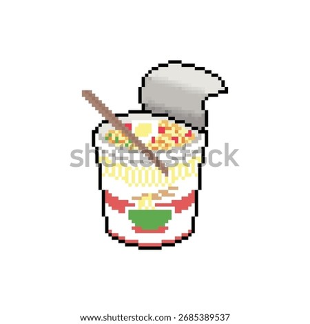 instant noodles cup pixel art