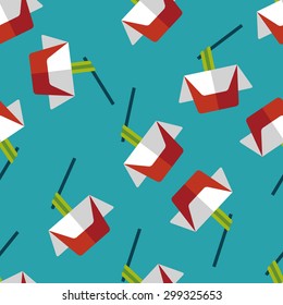 instant noodles flat icon,eps10 seamless pattern background