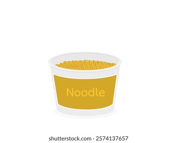 Instant noodles on a white background.