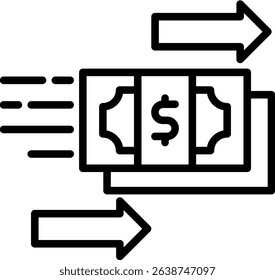 Instant Pay Icon Line Vector Illustration