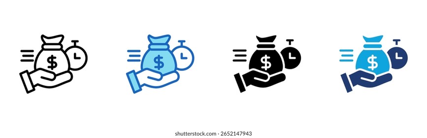 Icono de pago instantáneo Multi Style Ilustración vectorial