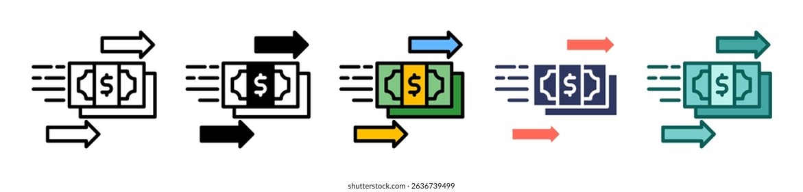 Instant Pay Icon Multiple Vector Illustration