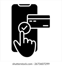 Instant Payment Glyph Icon Vector Illustration