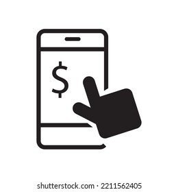 Plantilla de diseño vectorial de icono de pago instantáneo