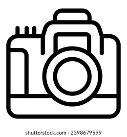 Instant photo camera icon outline vector. Photography shooting instrument. Capturing images media