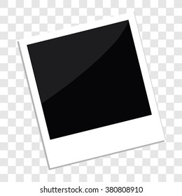 Instant photo in flat design style Template Transparent background isolated Vector illustration