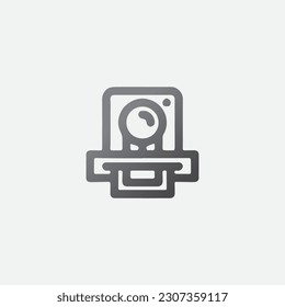 Instant photography Icon Vector Editable Color