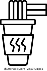 Instant Ramen Icon Element For Design