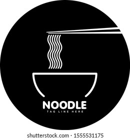 Instant Ramen Noodles In A Cup , Asian Food Noodle Logo Sketch