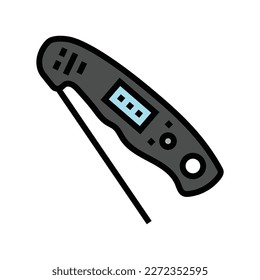 instant read thermometer kitchen cookware color icon vector. instant read thermometer kitchen cookware sign. isolated symbol illustration