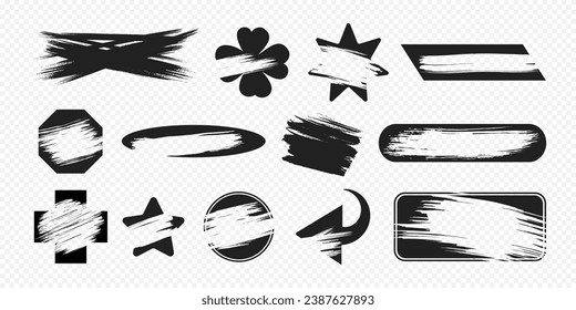 Instant scratch lottery ticket shapes set with scrape texture template marks vector illustration. Gambling game and lottery cover effect texture cards shape collection.