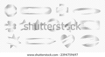 Instant scratch lottery ticket shapes set with scrape texture template marks vector illustration. Gambling game and lottery cover effect texture cards shape collection.