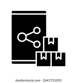 Instant Share glyph, mini illustration icon. use for modern concept, print, UI, UX kit, web and app development. Vector related to product offering, marketing, business.