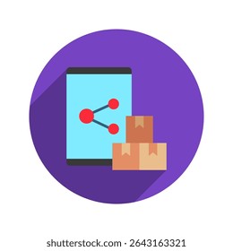 Instant Share rounded color, mini illustration icon. use for modern concept, print, UI, UX kit, web and app development. Vector related to product offering, marketing, business.