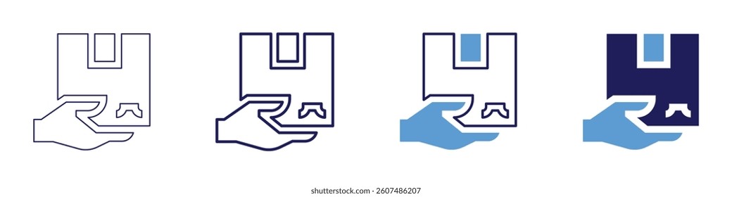 Instant shipping icon in 4 different styles. Thin Line, Line, Bold Line, Duotone. Duotone style. Editable stroke.