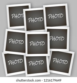  Instant square photo frame collage with realistic design