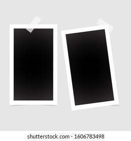  Instant square photo frame collage with realistic design frame 
