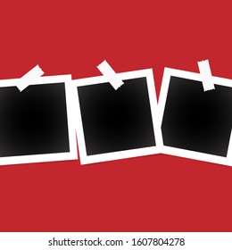  Instant square photo frame collage with realistic design frame frame