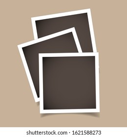  Instant square photo frame collage with realistic design, frame