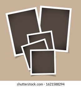  Instant square photo frame collage with realistic design, frame