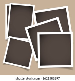  Instant square photo frame collage with realistic design, frame