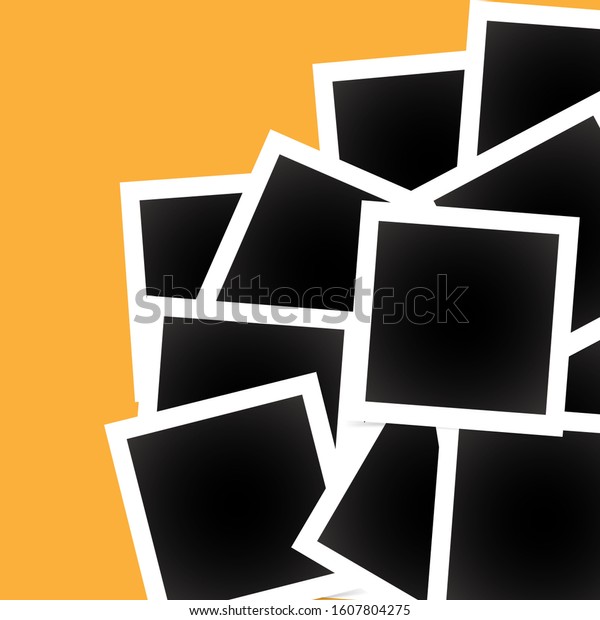 Instant Square Photo Frame Collage Realistic Stock Vector Royalty Free 1607804275