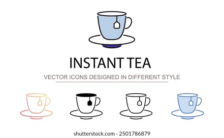Instant Tea icon design with white background stock illustration