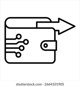 Instant Transfer Outline Icon Vector Illustration