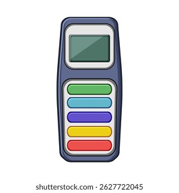Dibujos animados del clicker de la votación instantánea. software del App, plataforma de la herramienta, acontecimiento del concurso signo del clicker de la votación instantánea. Ilustración vectorial aislada del símbolo