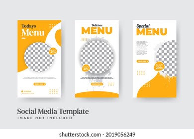 Instastory Food Restaurant Social Media Post Template