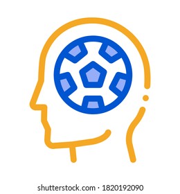 Statt Brain - Football Icon Vector. Umriss statt Brain - Fußball-Zeichen. Illustration des isolierten Stumpfsymboles