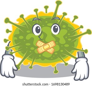 insthoviricetes cartoon character style with mysterious silent gesture