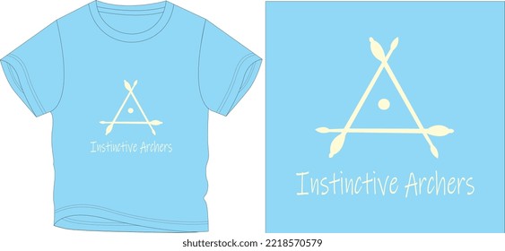 INSTINACTIVE ARCHERS. t shirt graphic design vector illustration \
