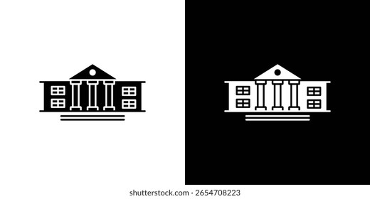 Icono del instituto de un Vector de estilo plano