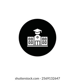 Institute icon Vector flat thin line illustration