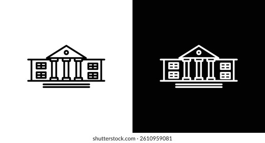 Institute icon Vector isolated outline drawing.