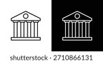 Institute icons. line drawing vector icons