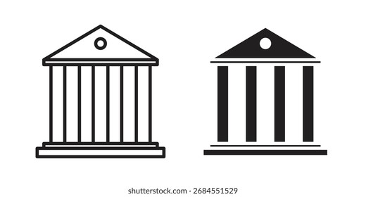 Institute icons simple vector set. logo sign symbol set