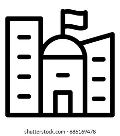 Institute Line Vector Icon

