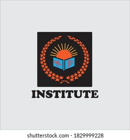Institute logo shape vector design