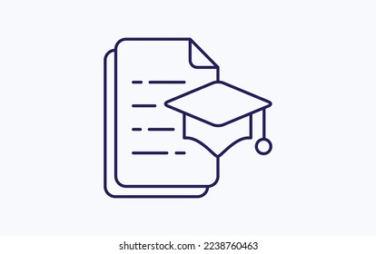 Institute paper vector illustration icon
