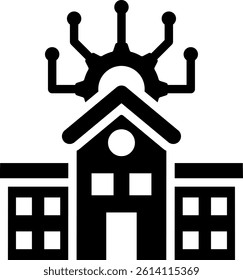 Institute Of Technology Icon Glyph Vector Illustration
