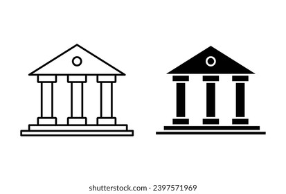 Institute vector icon set. vector illustration