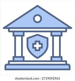 Institution blaues Symbol, Vektorgrafik