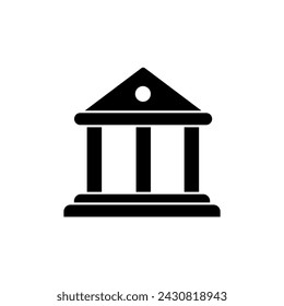 Symbol für die Position des Instituts. Einfache Elementdarstellung. Entwurf des Umrisssymbols des Instituts.