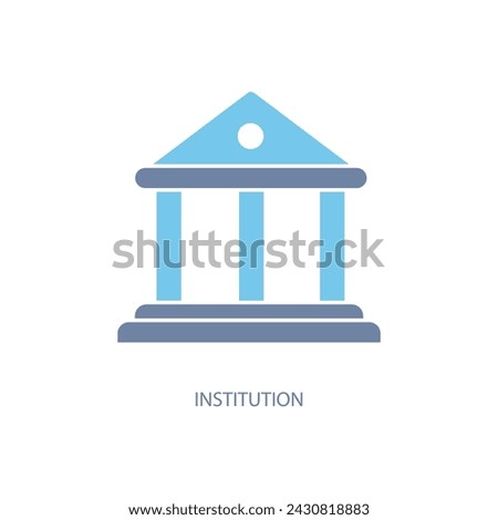institution concept line icon. Simple element illustration. institution concept outline symbol design.