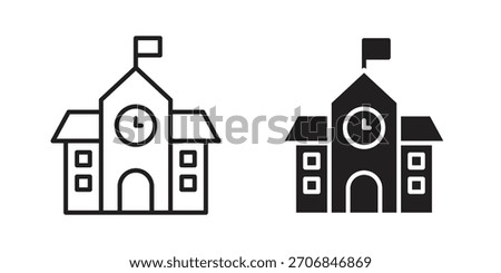 Institution icon symbol for logo, web, app designs.